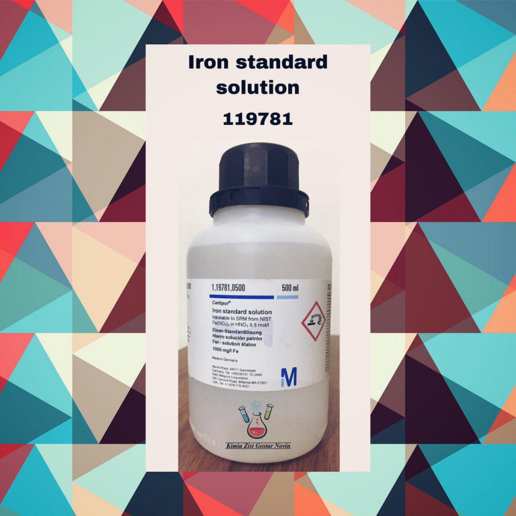 Iron standard solution
مرک (Merck)
کد: 119781-مواد شیمیایی آزمایشگاهی